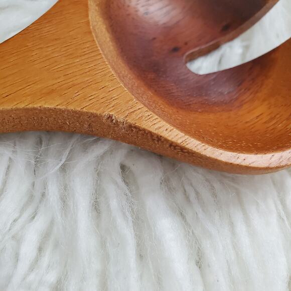 Wooden Wide Salad Serving Spoon Set of 2 - Picture 5 of 6